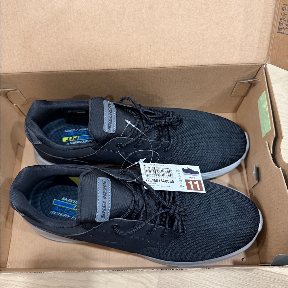 Skechers Air-Cooled Memory Foam Delson Men’s Sneakers New